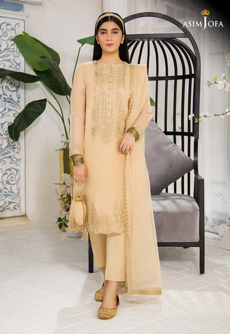 AJTFD-07 EMBROIDERED ORGANZA 3 PCS