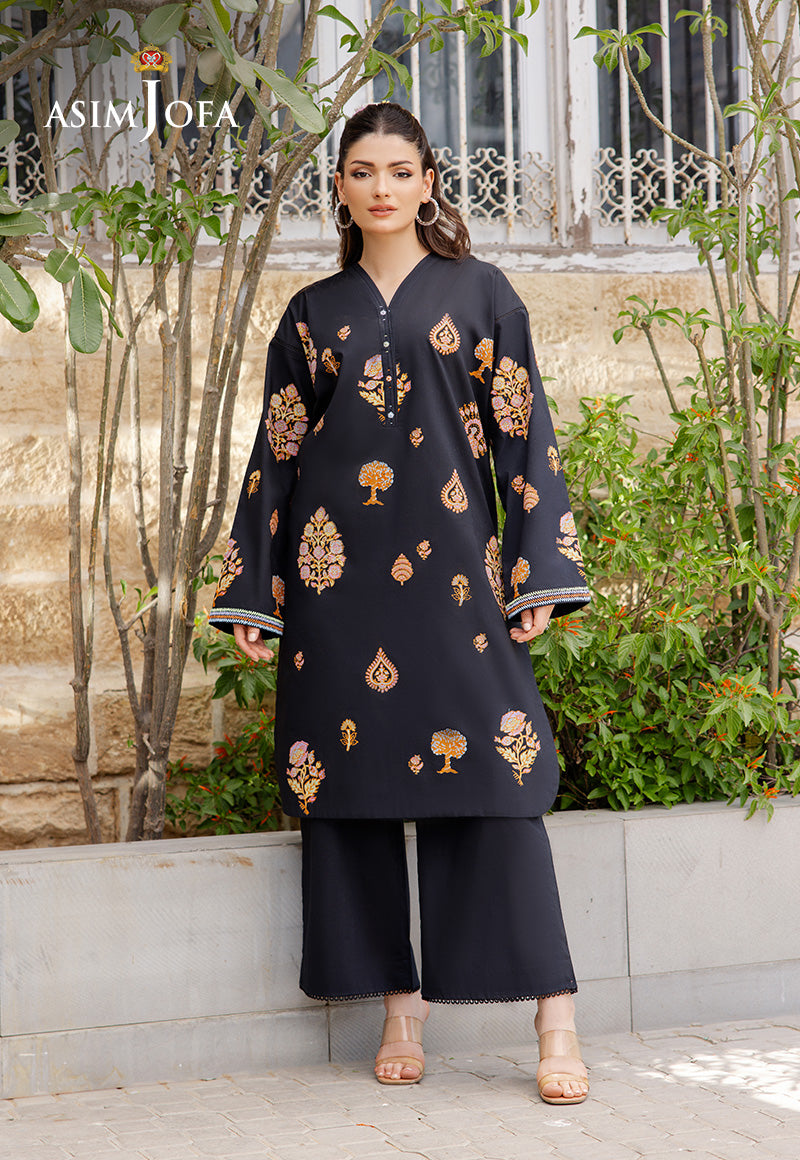 AJLLFB-02 Embroidered Chiffon Stitched 3 Pcs