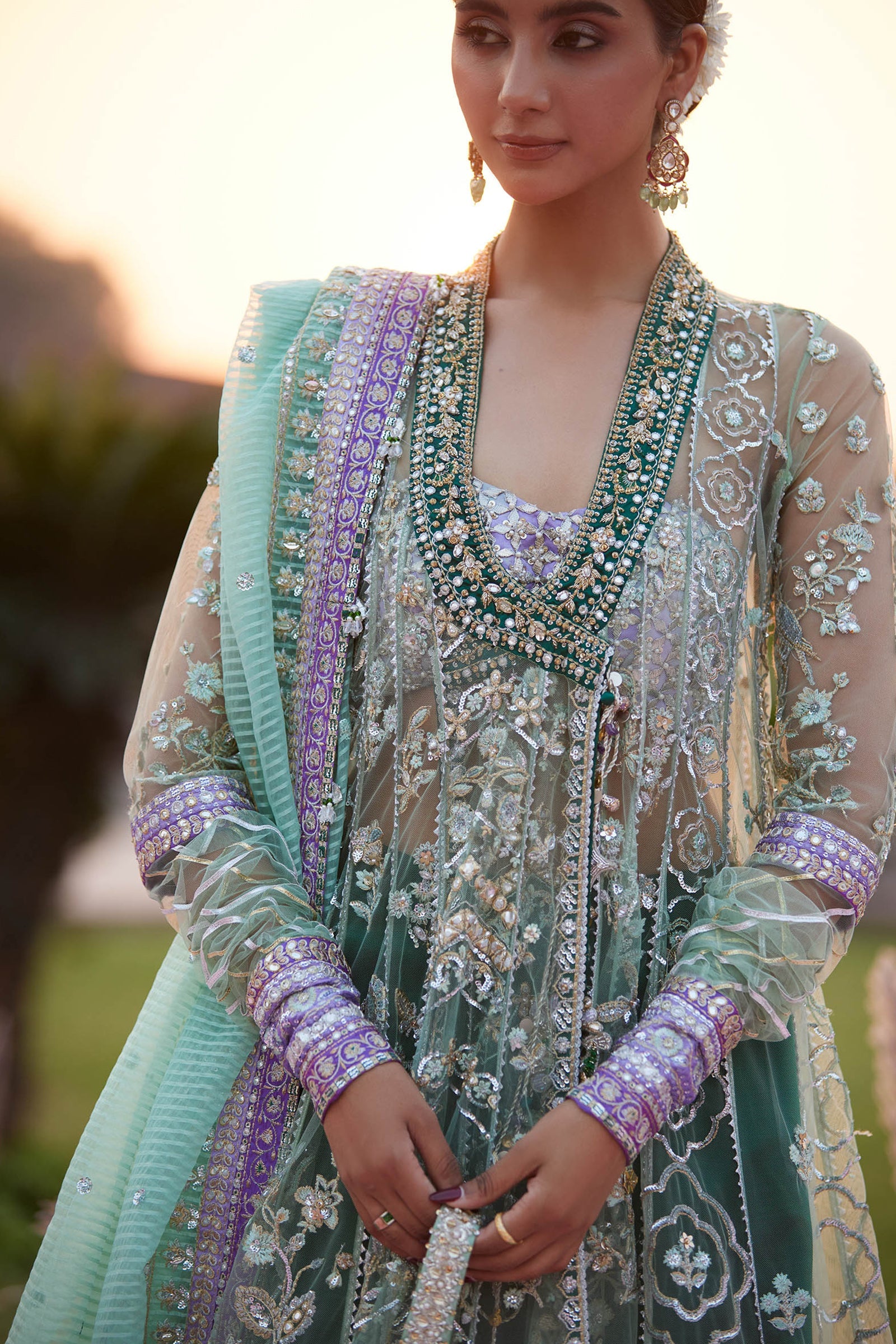 3 Piece - Embroidered Jacquard Suit