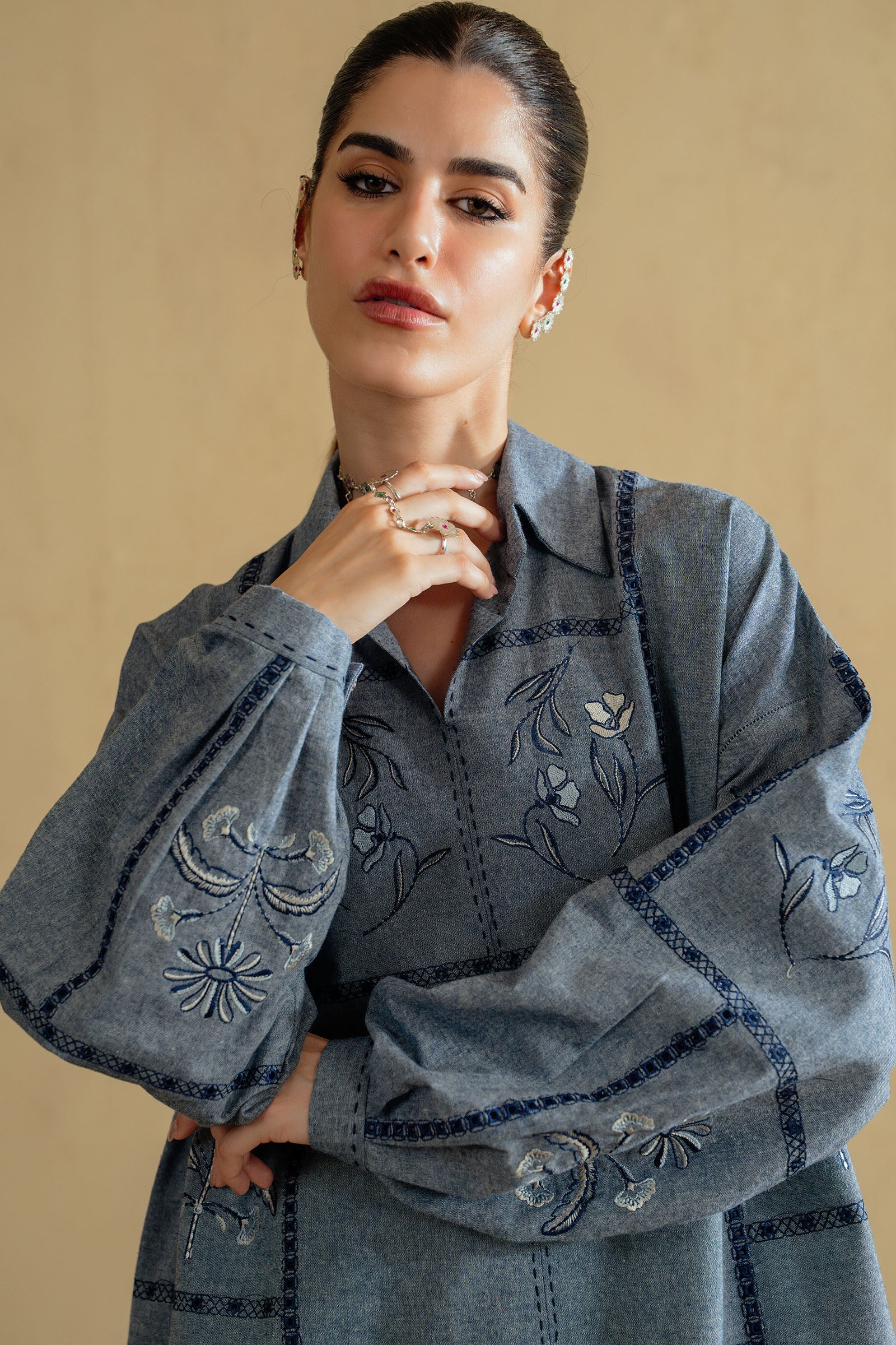 2 Piece - Printed Cambric Suit