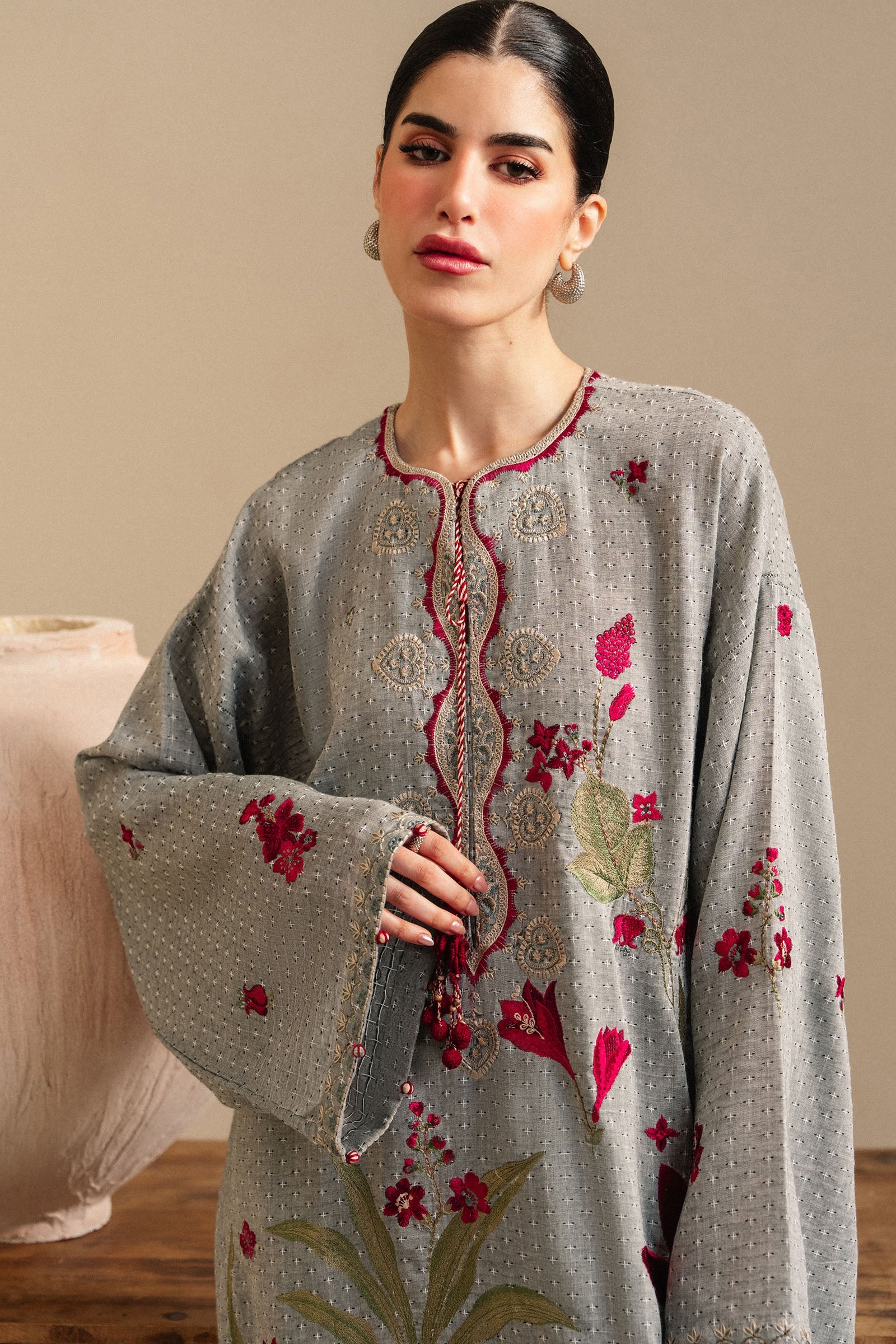 2 Piece - Printed Dobby Suit