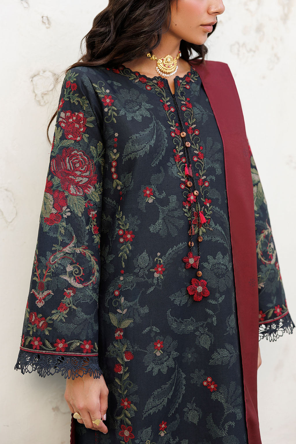 IPF-31  Embroidered Printed Viscose Linen