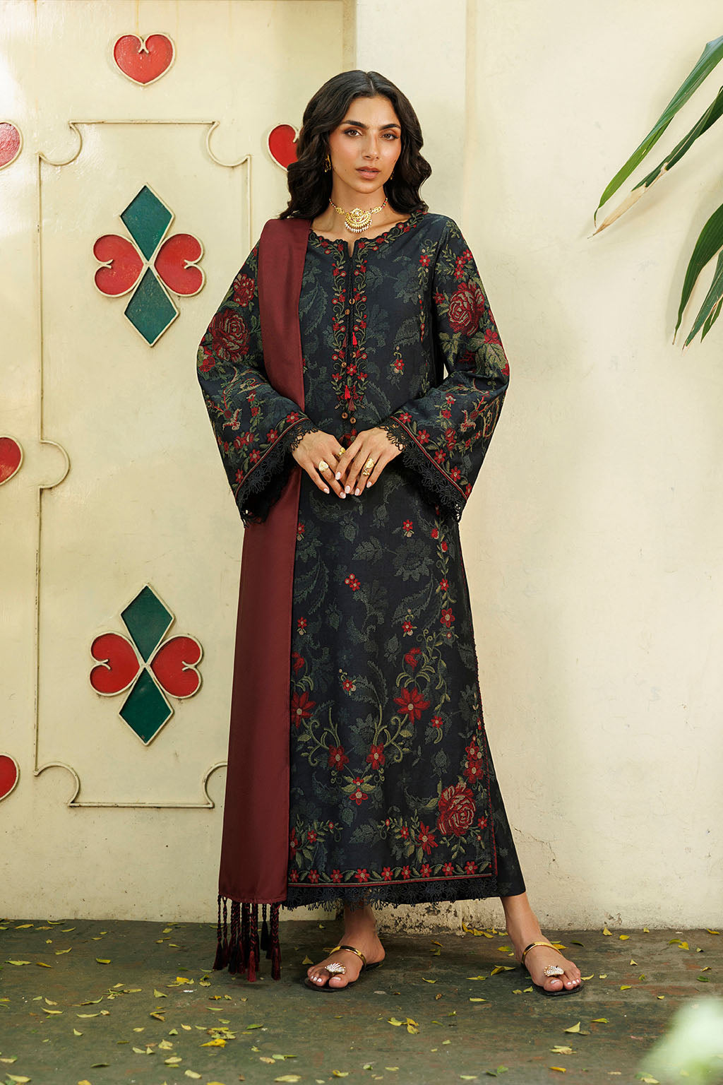 IPF-31  Embroidered Printed Viscose Linen