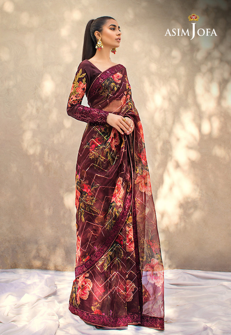 AJLE-07 EMBROIDERED ORGANZA 3 PCS