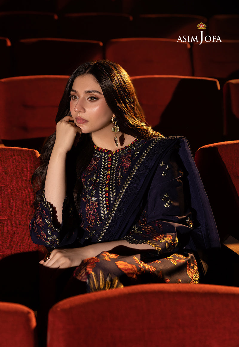 AJLLF-12 Embroidered Silk 3 Pcs