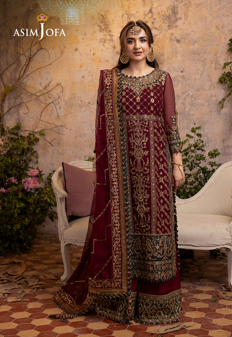 AJNB-09 EMBROIDERED CHIFFON 3 PCS
