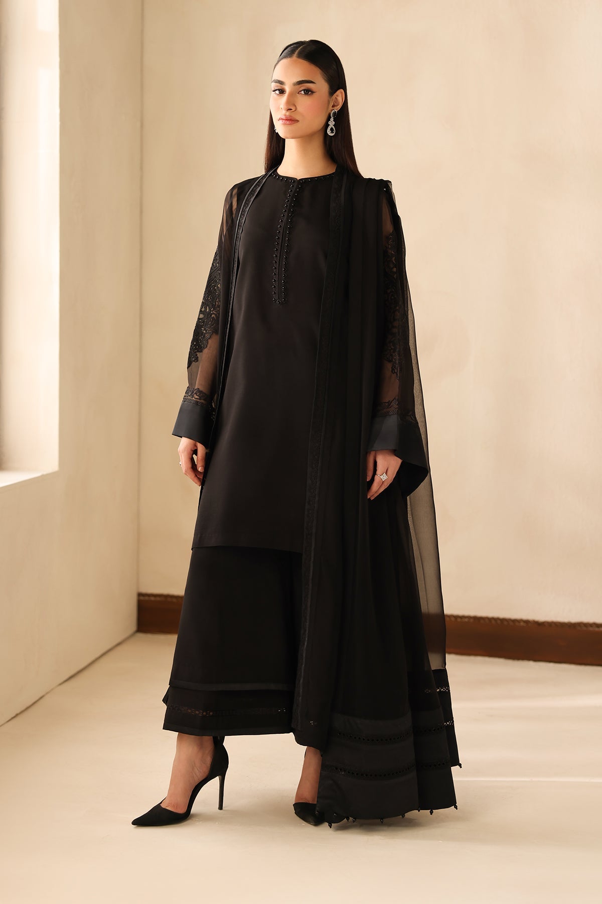 EMBROIDERED CHIFFON PR-1356