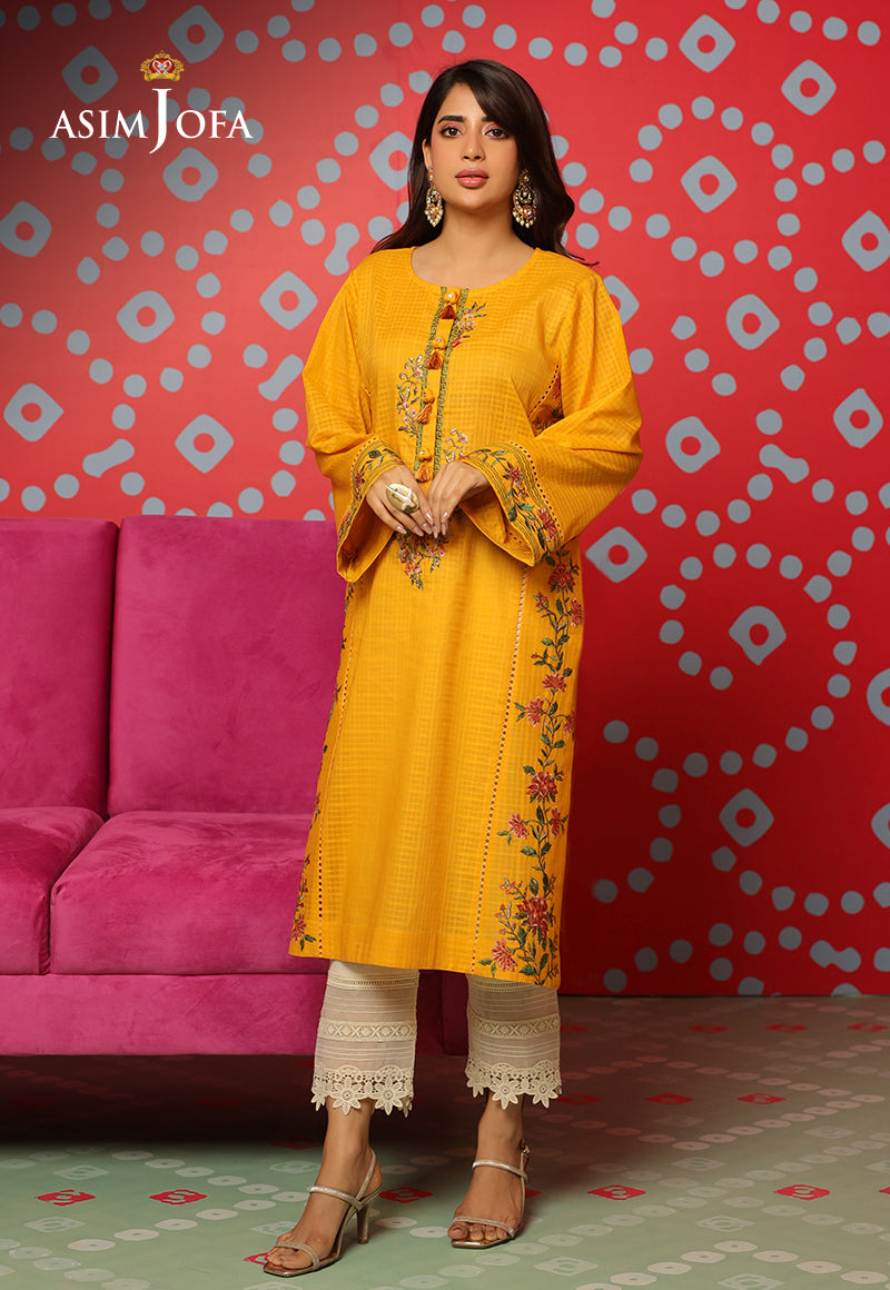 Ajtm-22 - 1 Pc Embroidered Self Jacquard 1 Pc