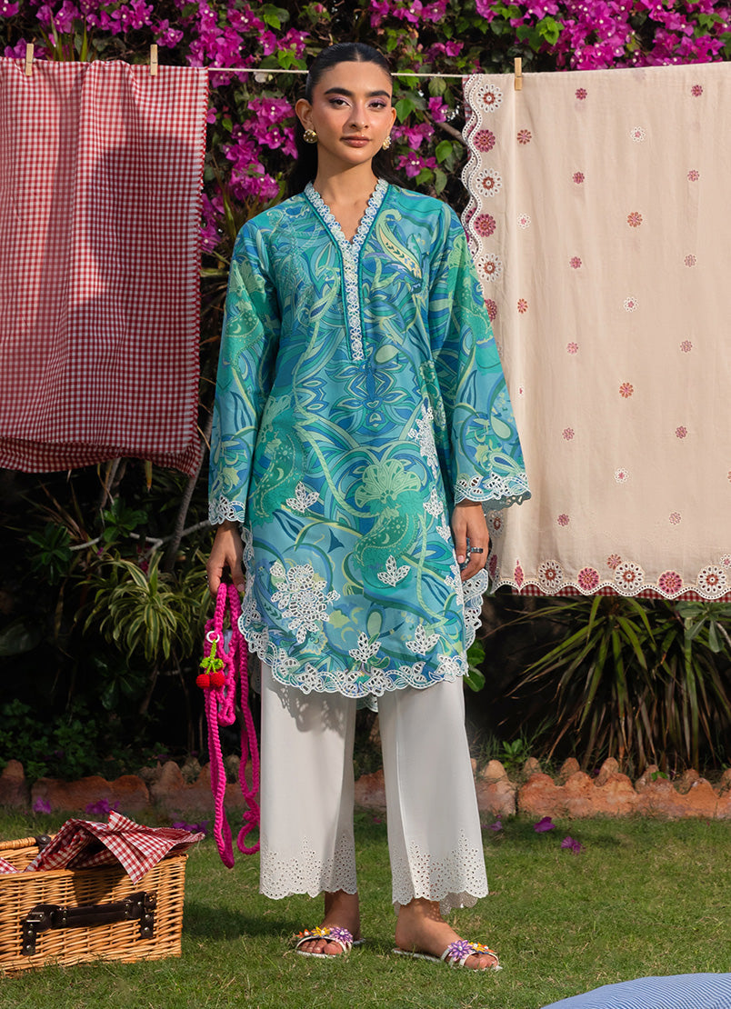 Printed Embroidered Shirt
