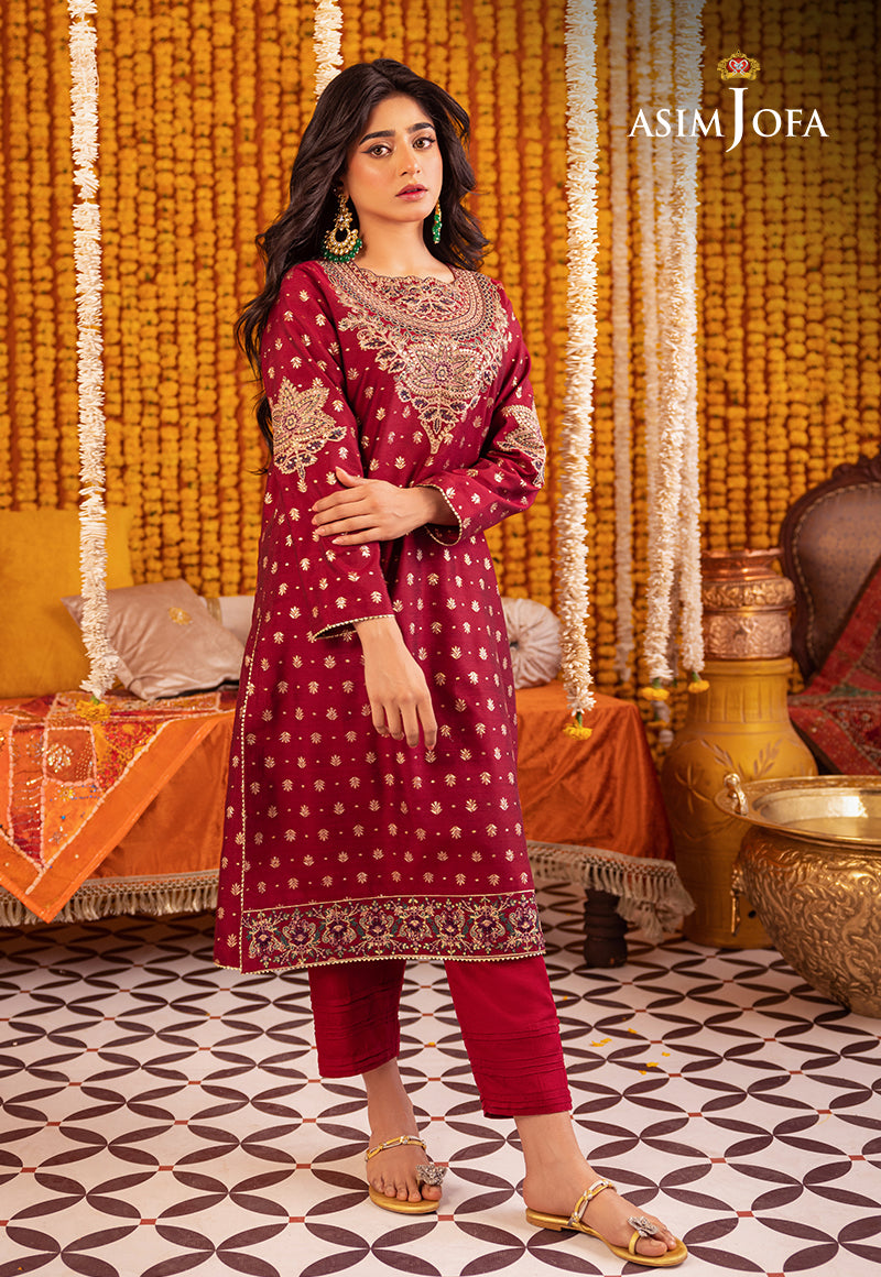 Ajtm-15 - Embroidered Jacquard 2 Pcs