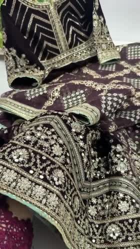 Rs 38500 Aneelas Stitched Luxury Velvet Full Sleeves Emb Maxi 3pc Emb Organza Duppata [VT-26-04-B] [Dispatch Time 2.5 Months]