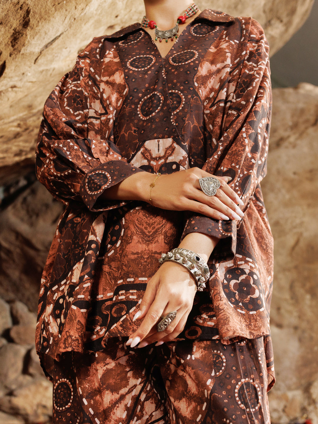 Brown Light Khaddar 2Pc Stitched - AWP-2PS-SS-LKS-1111