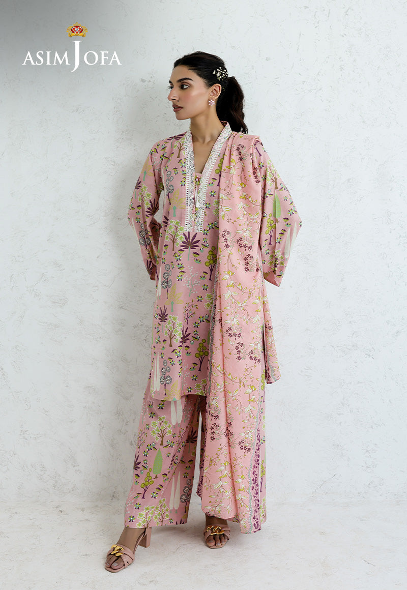 Ajpb-218 Printed Cambric Stitched 3Pcs