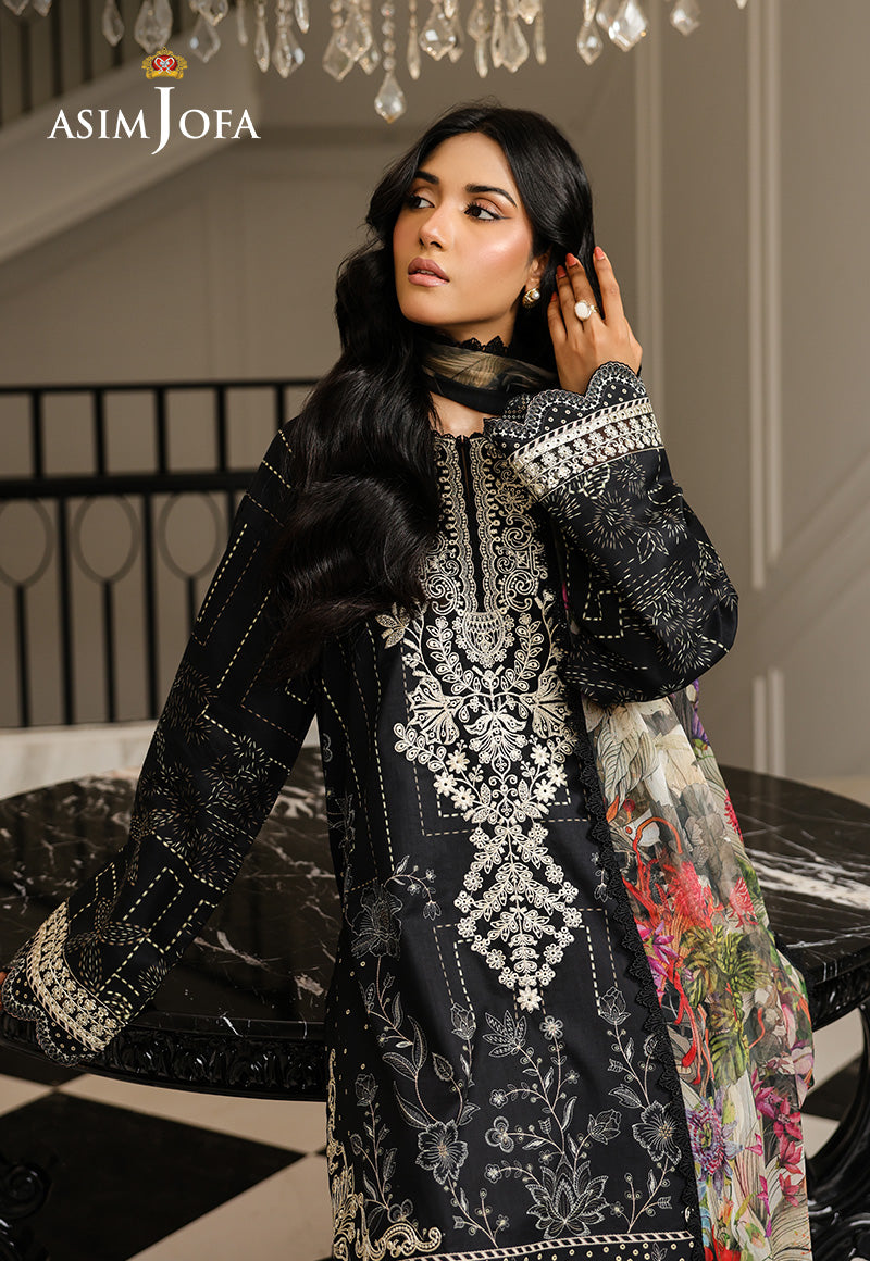AJMCH-12 EMBROIDERED LAWN UNSTITCHED 3 PCS