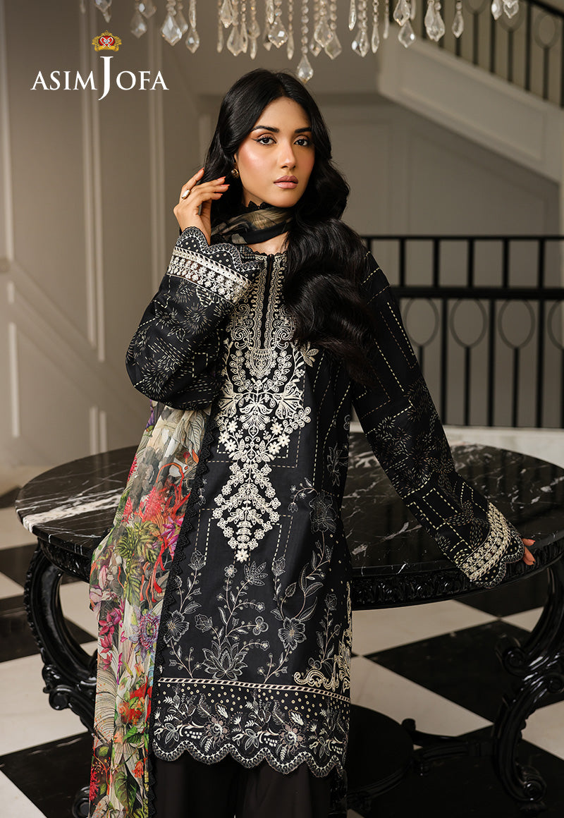 AJMCH-12 EMBROIDERED LAWN UNSTITCHED 3 PCS