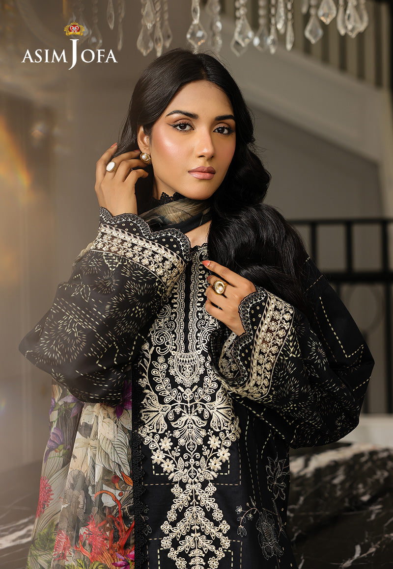 AJMCH-12 EMBROIDERED LAWN UNSTITCHED 3 PCS