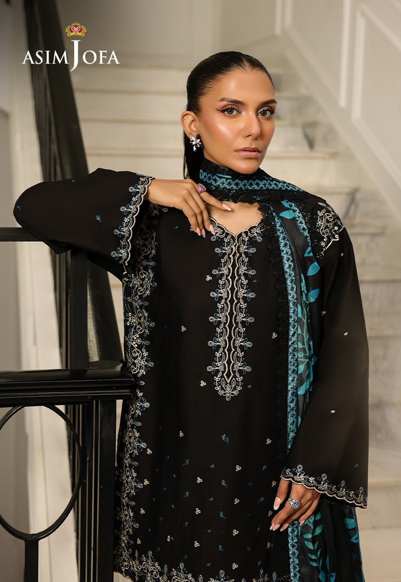 AJMCH-01 EMBROIDERED CAMBRIC UNSTITCHED 3 PCS