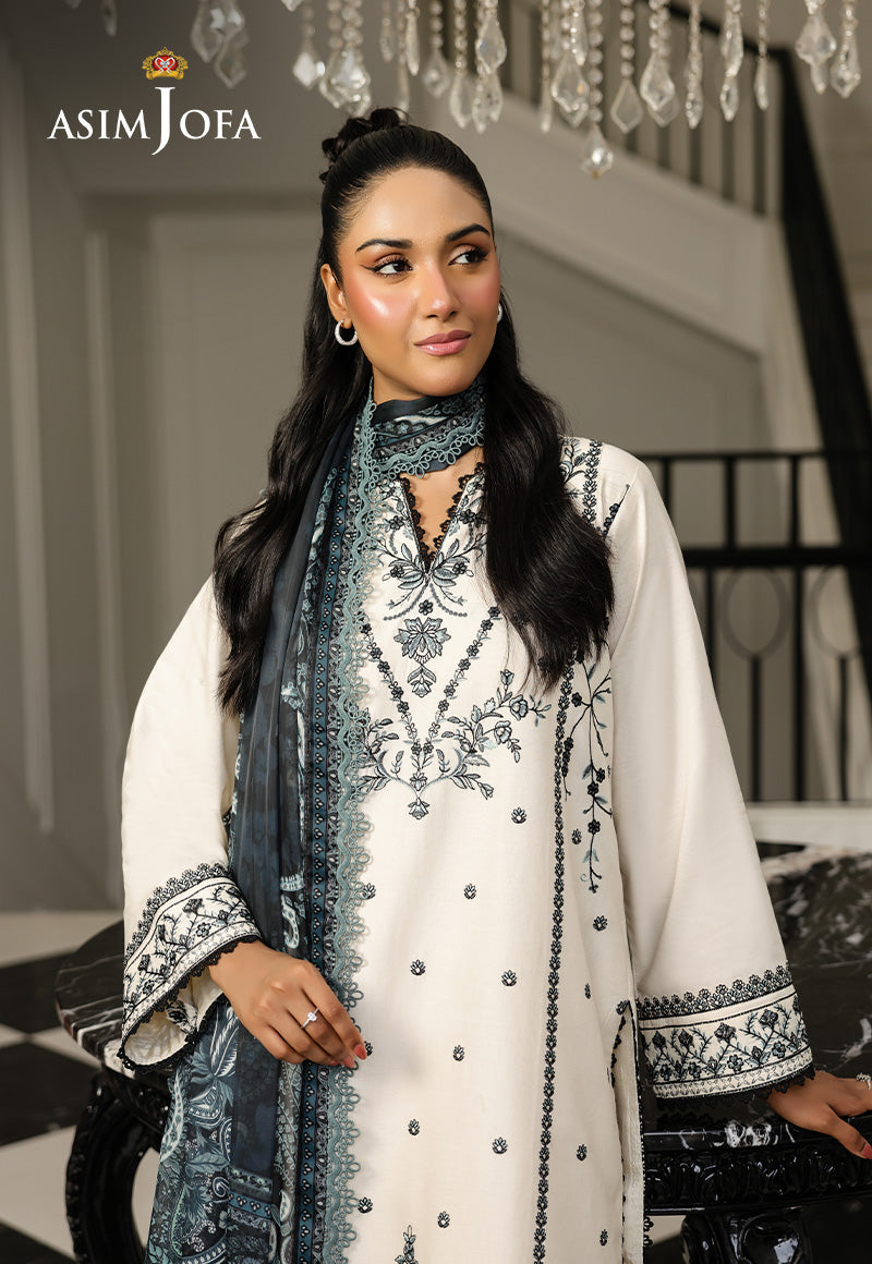 AJMCH-08 EMBROIDERED CAMBRIC UNSTITCHED 3 PCS