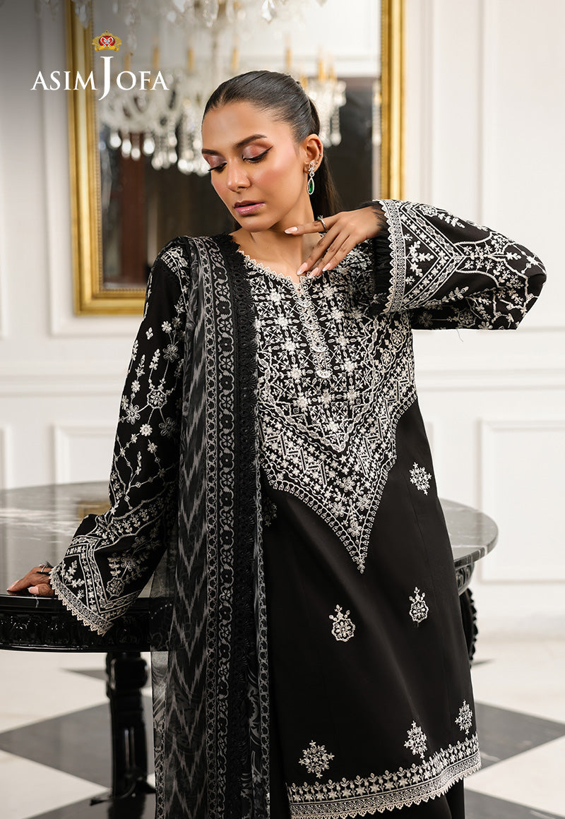 AJMCH-04 EMBROIDERED CAMBRIC UNSTITCHED 3 PCS