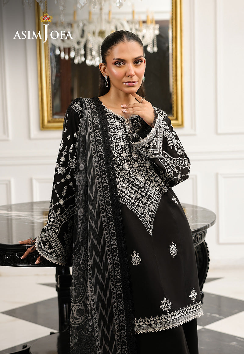 AJMCH-04 EMBROIDERED CAMBRIC UNSTITCHED 3 PCS