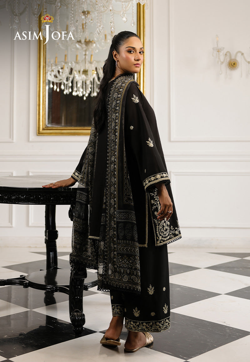 AJMCH-09 EMBROIDERED CAMBRIC UNSTITCHED 3 PCS