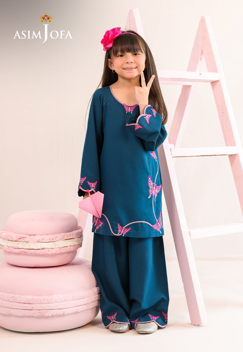 AJKLP-08 Embroidered Malai Silk Stitched 2 Pcs