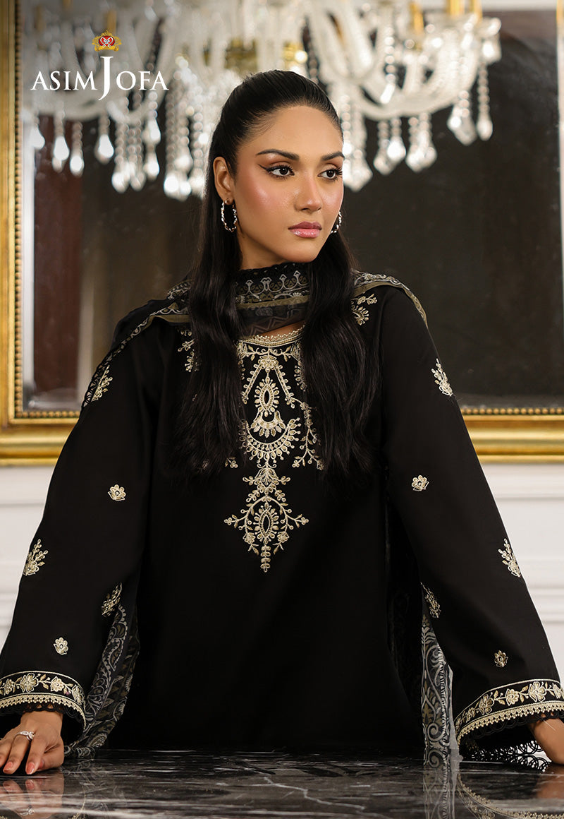 AJMCH-09 EMBROIDERED CAMBRIC UNSTITCHED 3 PCS