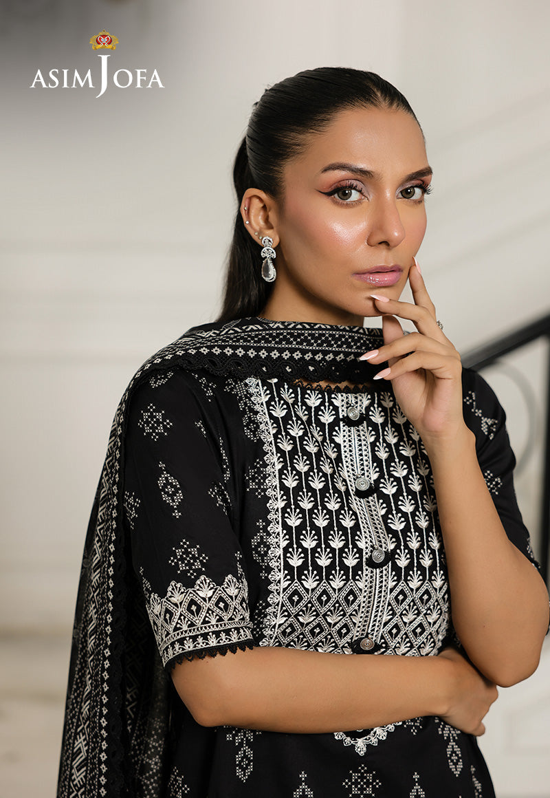 AJMCH-10 EMBROIDERED LAWN UNSTITCHED 2 PCS