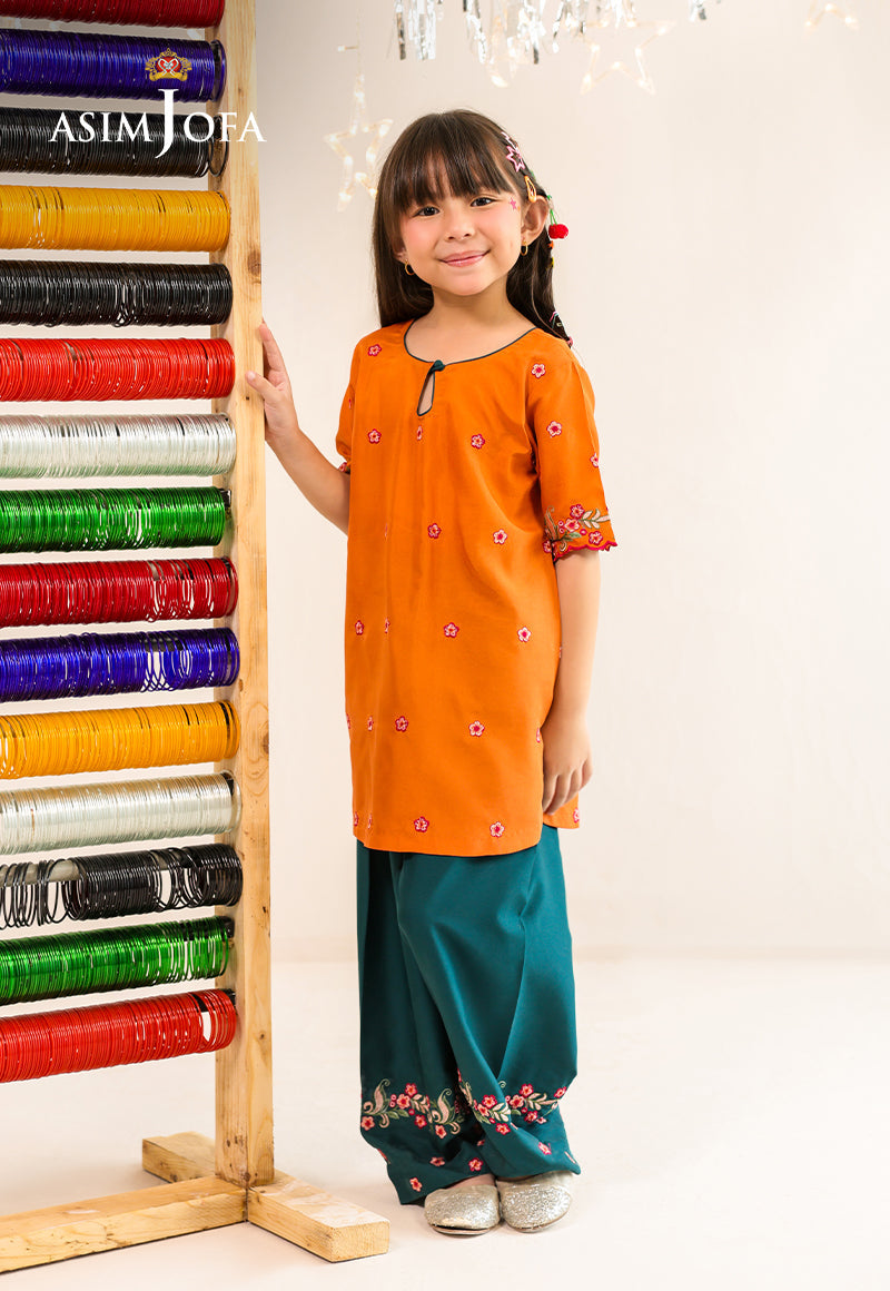 AJKLP-07 Embroidered Exclusive Silk Stitched 2 Pcs
