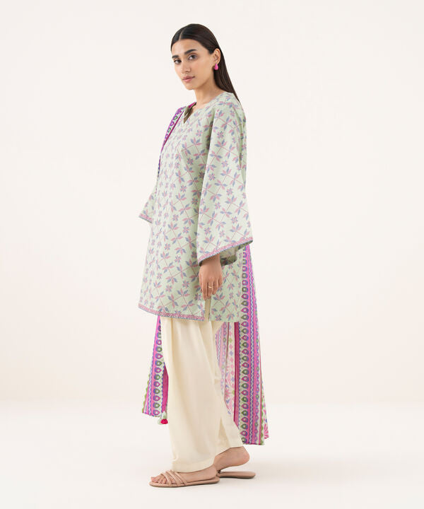 2 Piece - Printed Cotton Suit