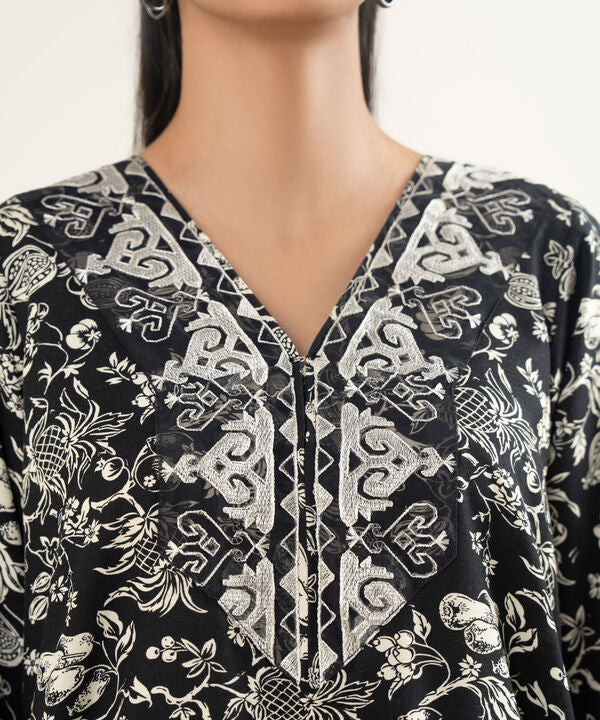 Embroidered Arabic Khaddar Shirt