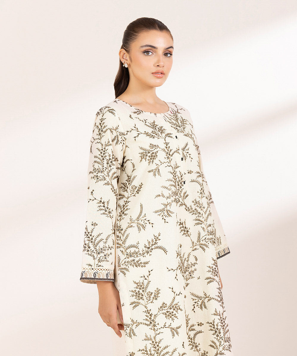 Embroidered Karandi Shirt