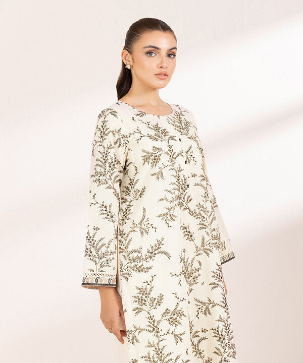 Embroidered Karandi Shirt
