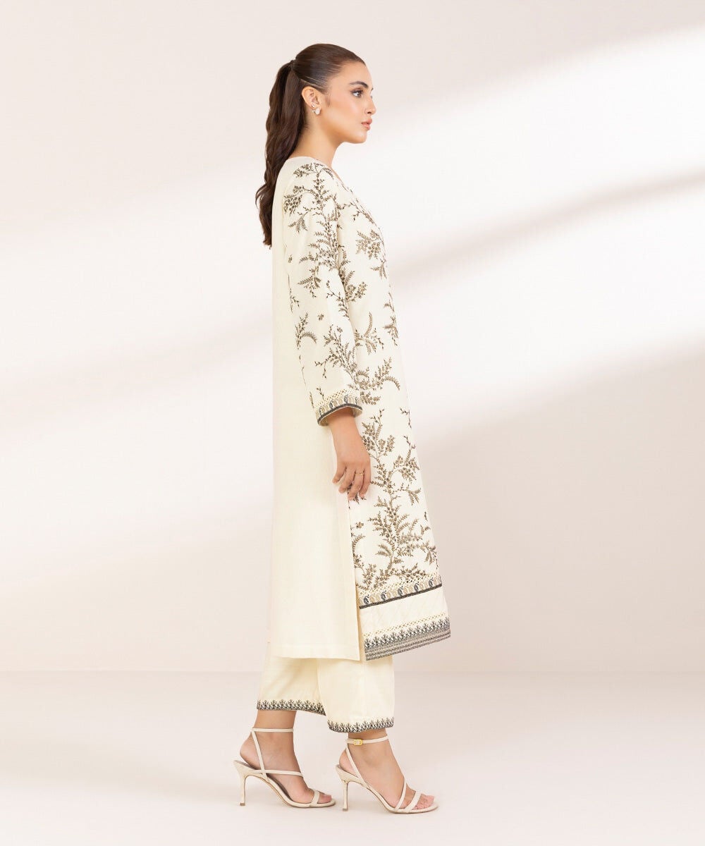 Embroidered Karandi Shirt