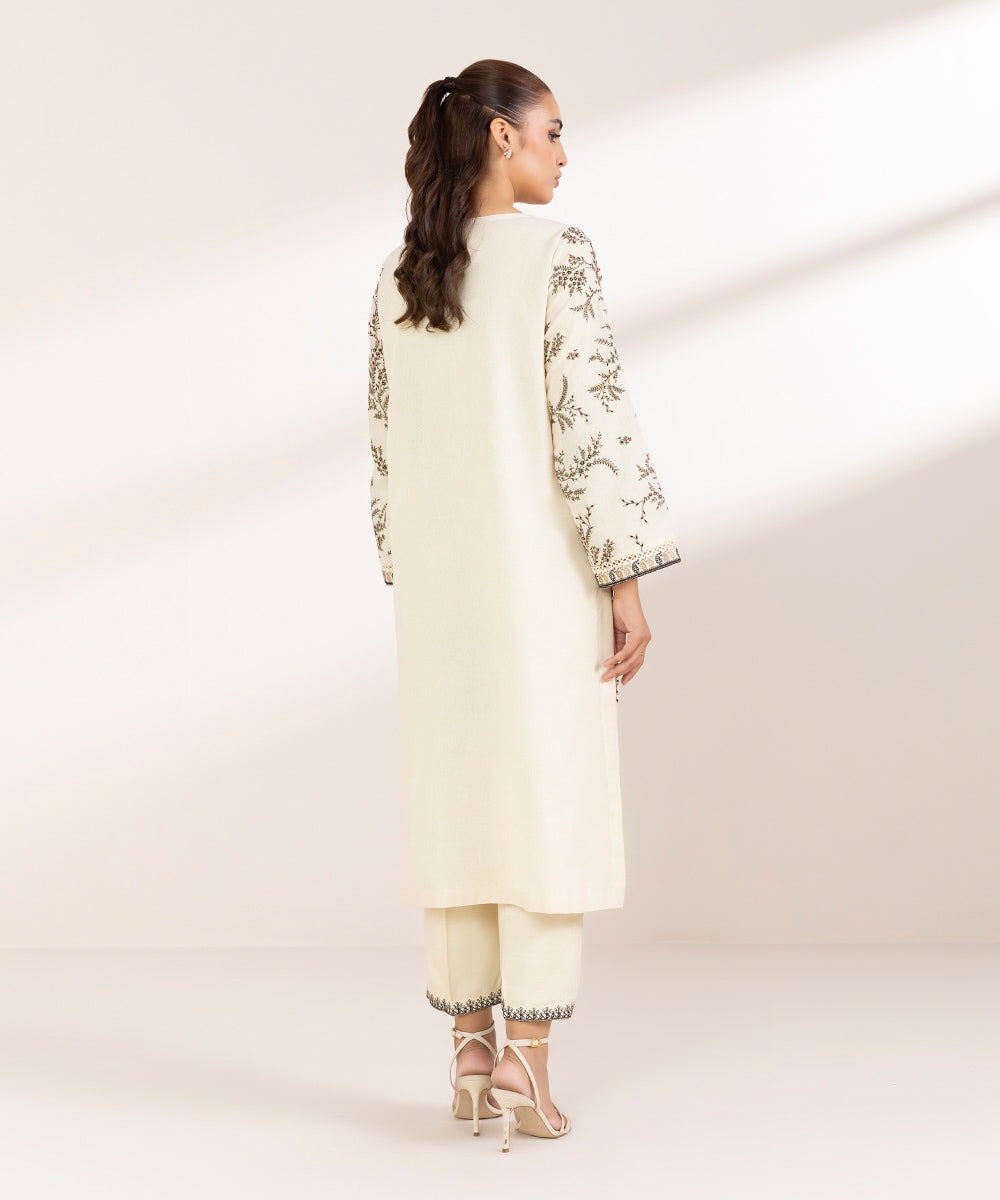 Embroidered Karandi Shirt