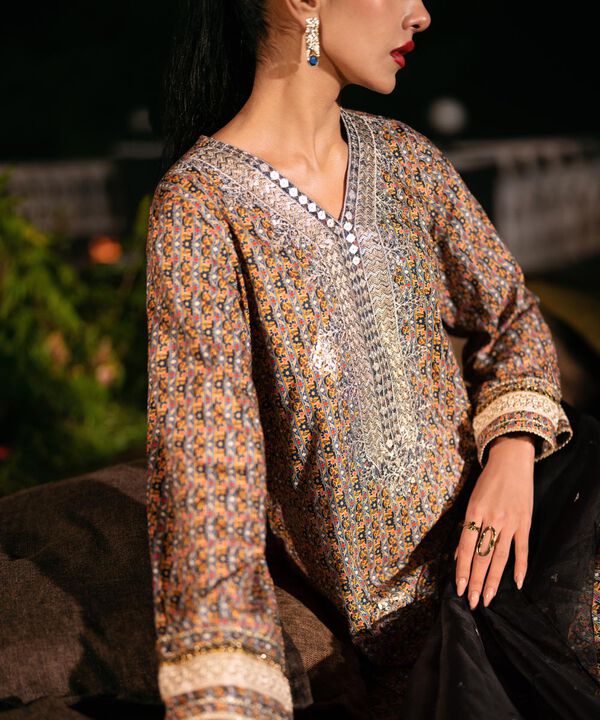 Embroidered Cotton Viscose Shirt