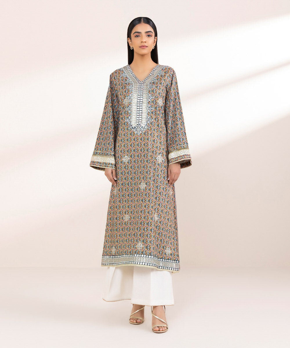 Embroidered Cotton Viscose Shirt