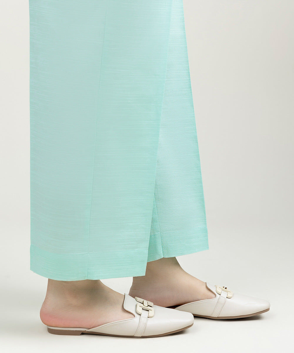 Solid Khaddar Straight Pants