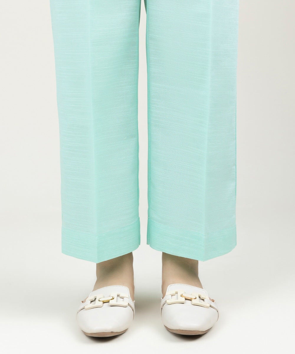Solid Khaddar Straight Pants