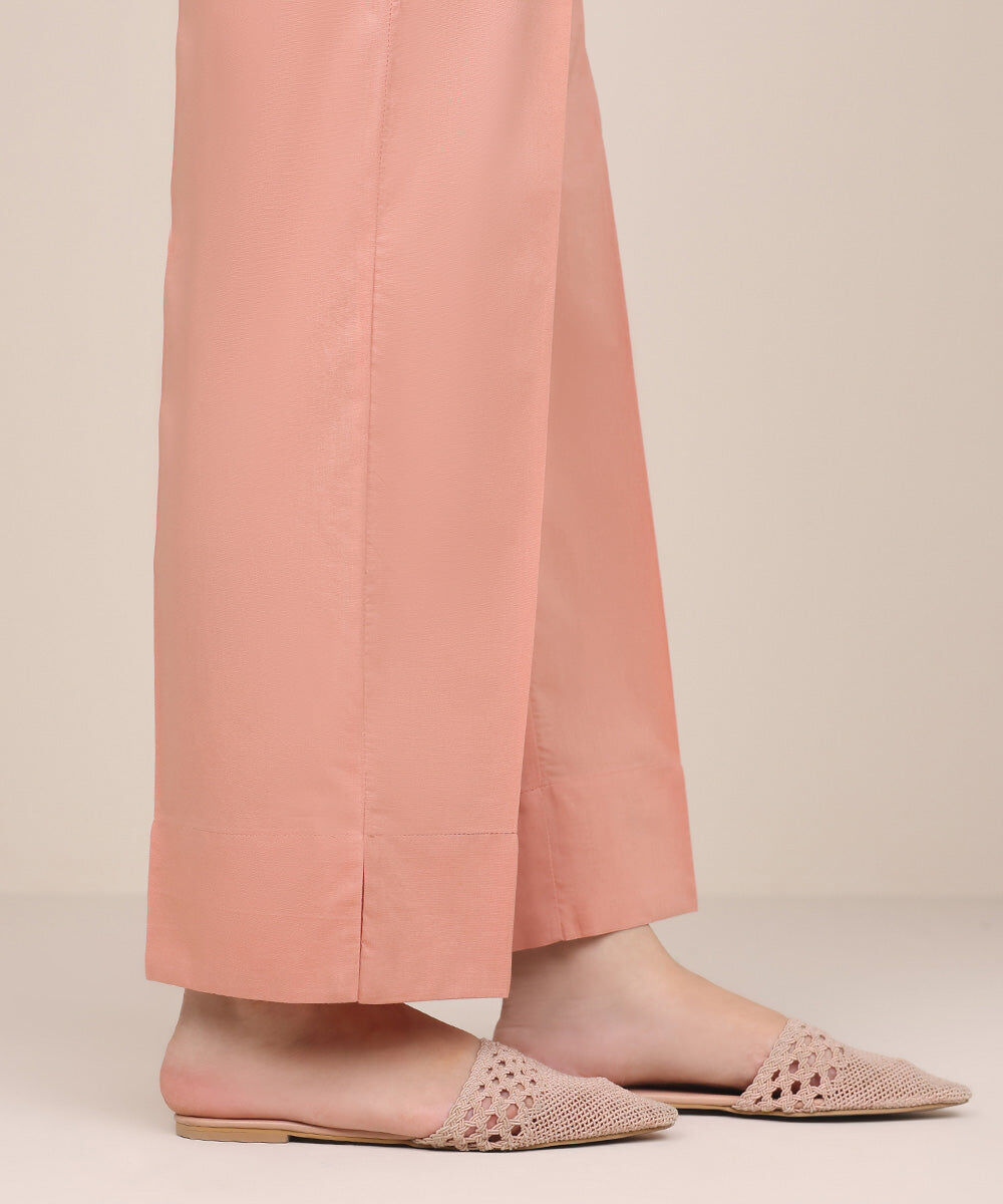 Raw Silk Straight Pants