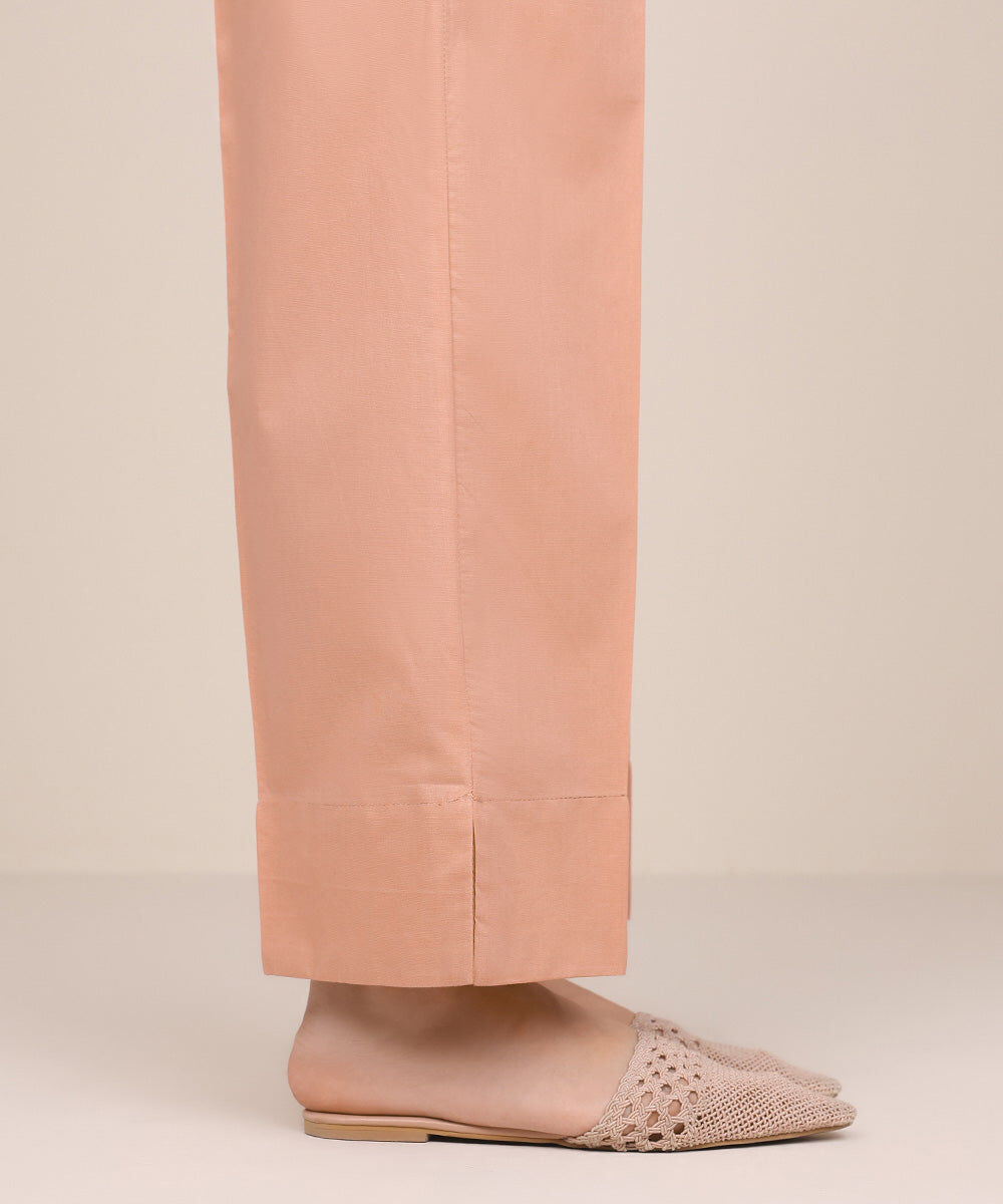 Raw Silk Straight Pants