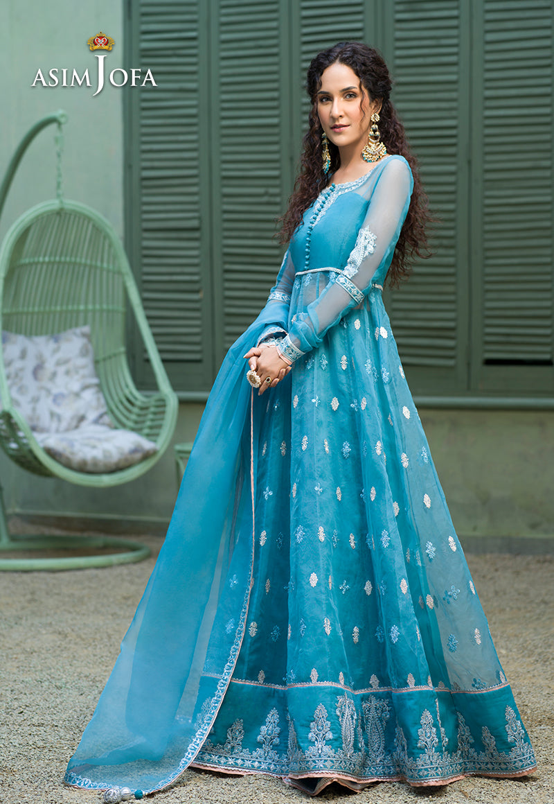 AJFC-43 EMBROIDERED ORGANZA 3 PCS
