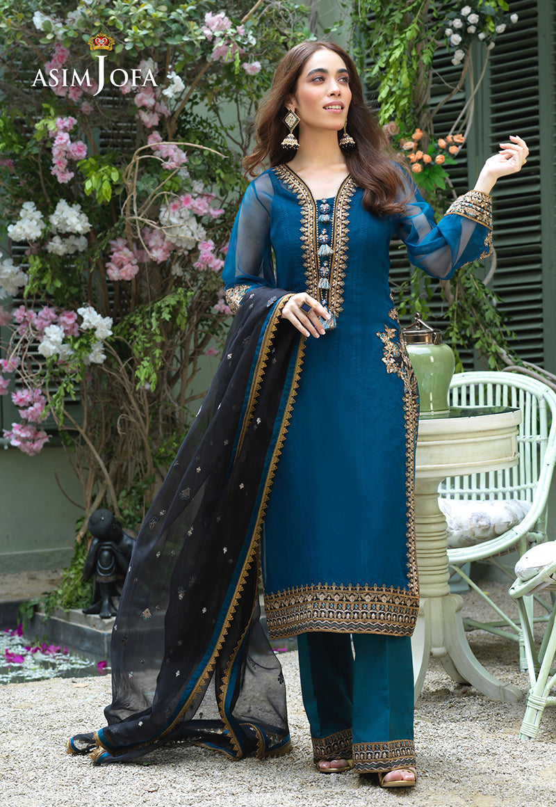 AJFC-48 EMBROIDERED ORGANZA 3 PCS