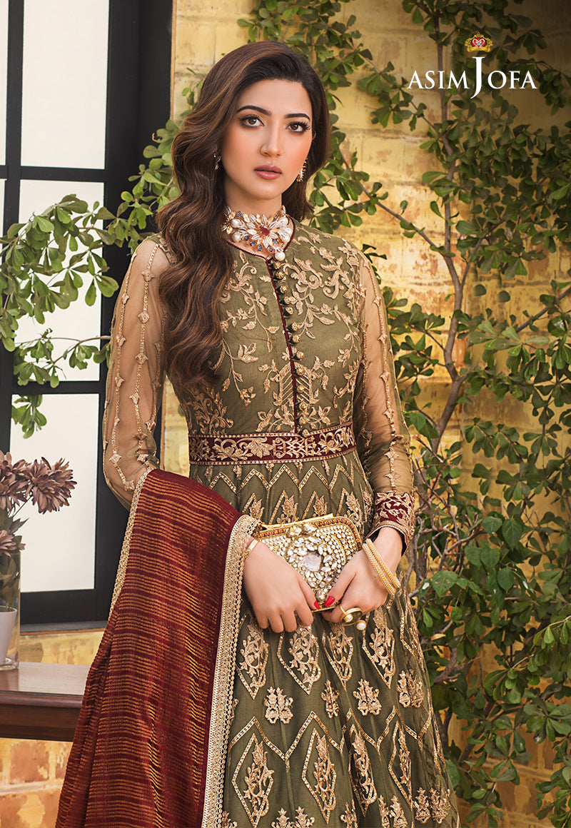 AJLED-06 EMBROIDERED STITCHED 3 PCS