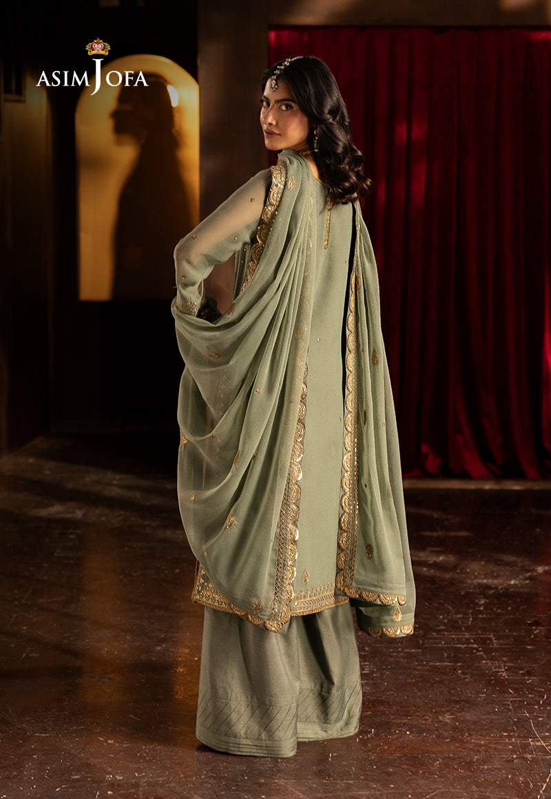 Ajlf-07 Embroidered Chiffon 3 Pcs