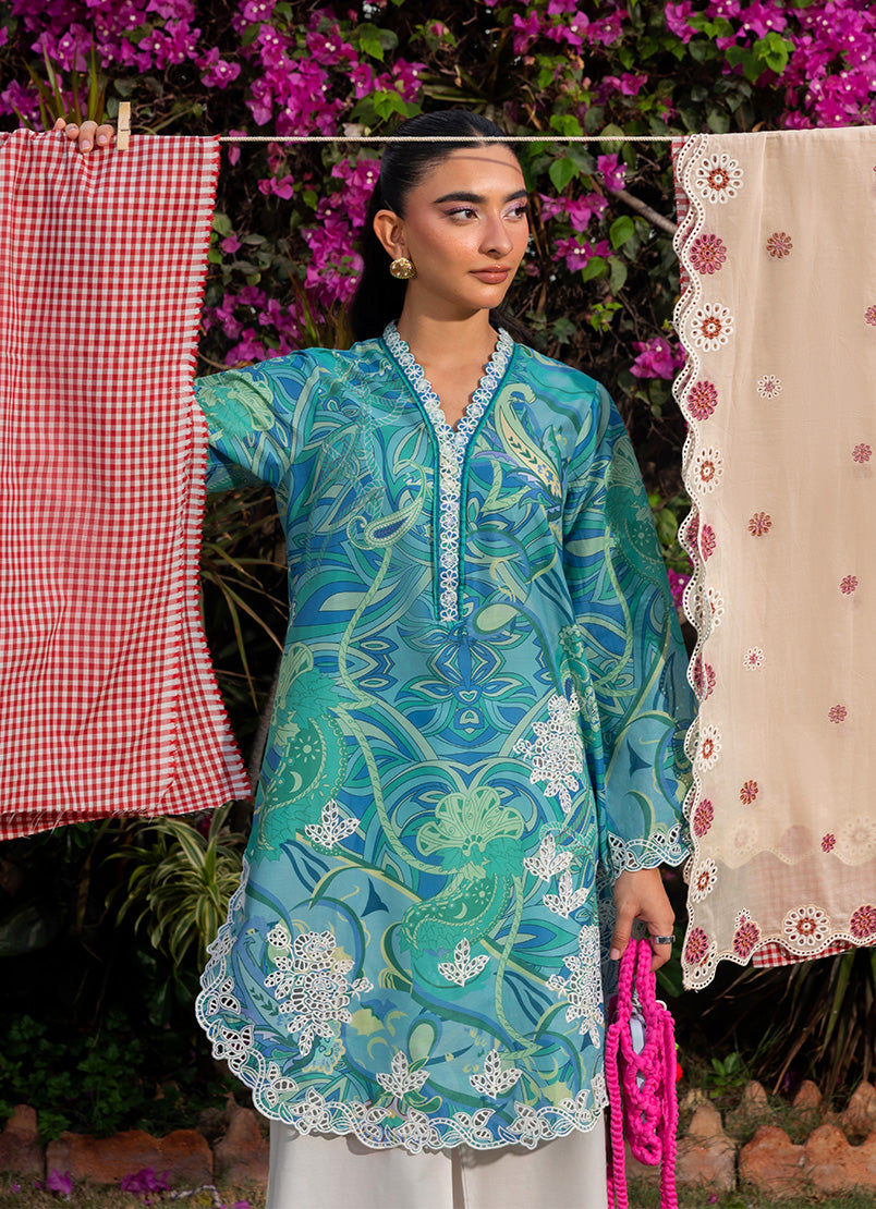 Printed Embroidered Shirt