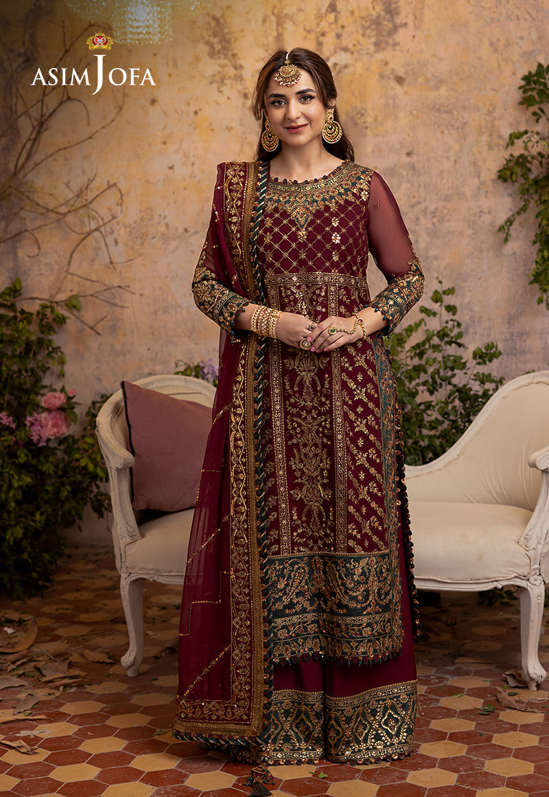 AJNB-09 EMBROIDERED CHIFFON 3 PCS
