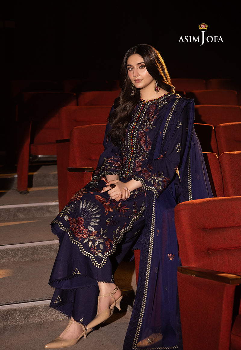 AJLLF-12 Embroidered Silk 3 Pcs