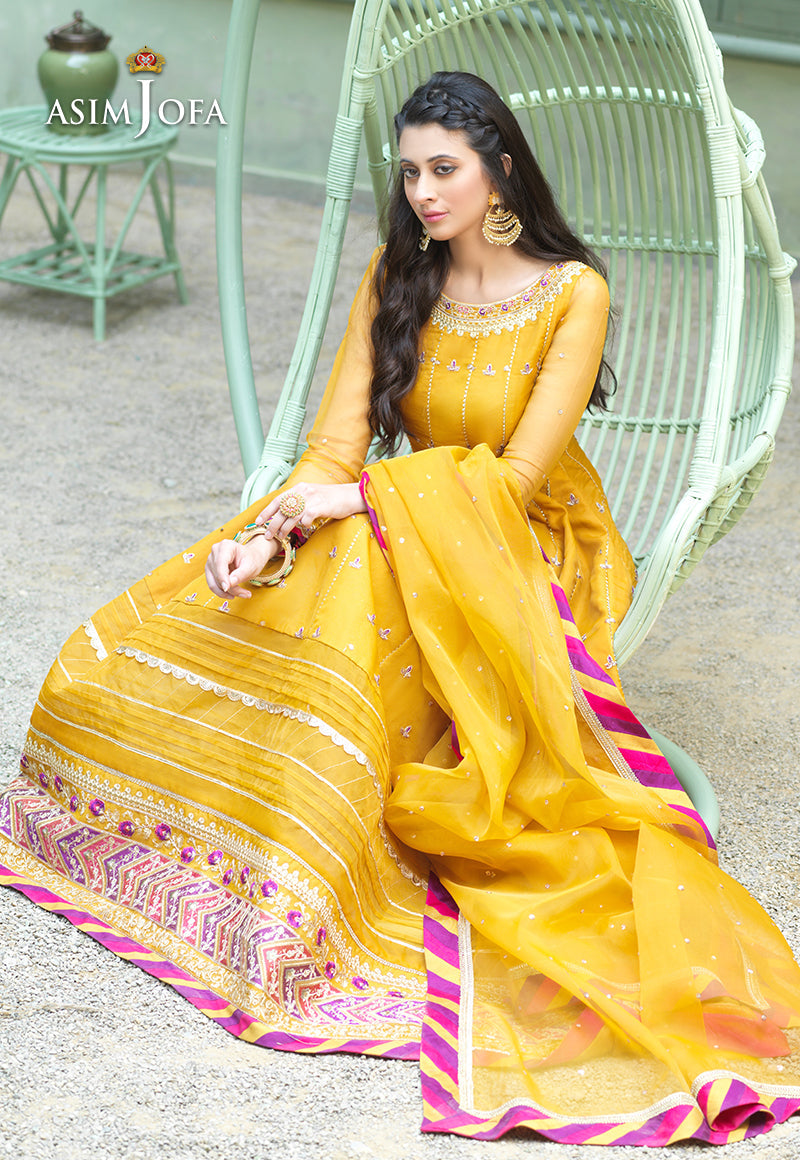 AJFC-42 EMBROIDERED ORGANZA 3 PCS