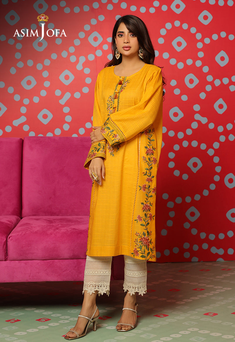 Ajtm-22 - 1 Pc Embroidered Self Jacquard 1 Pc